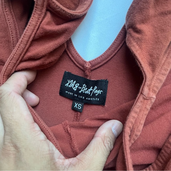 BACK BEAT RAGS CO rust clay orange knit scoop backless wide leg jumpsuit - Picture 5 of 6